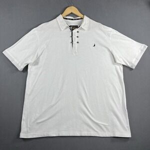 Blanc Du Nil White collared short sleeve shirt 4XL